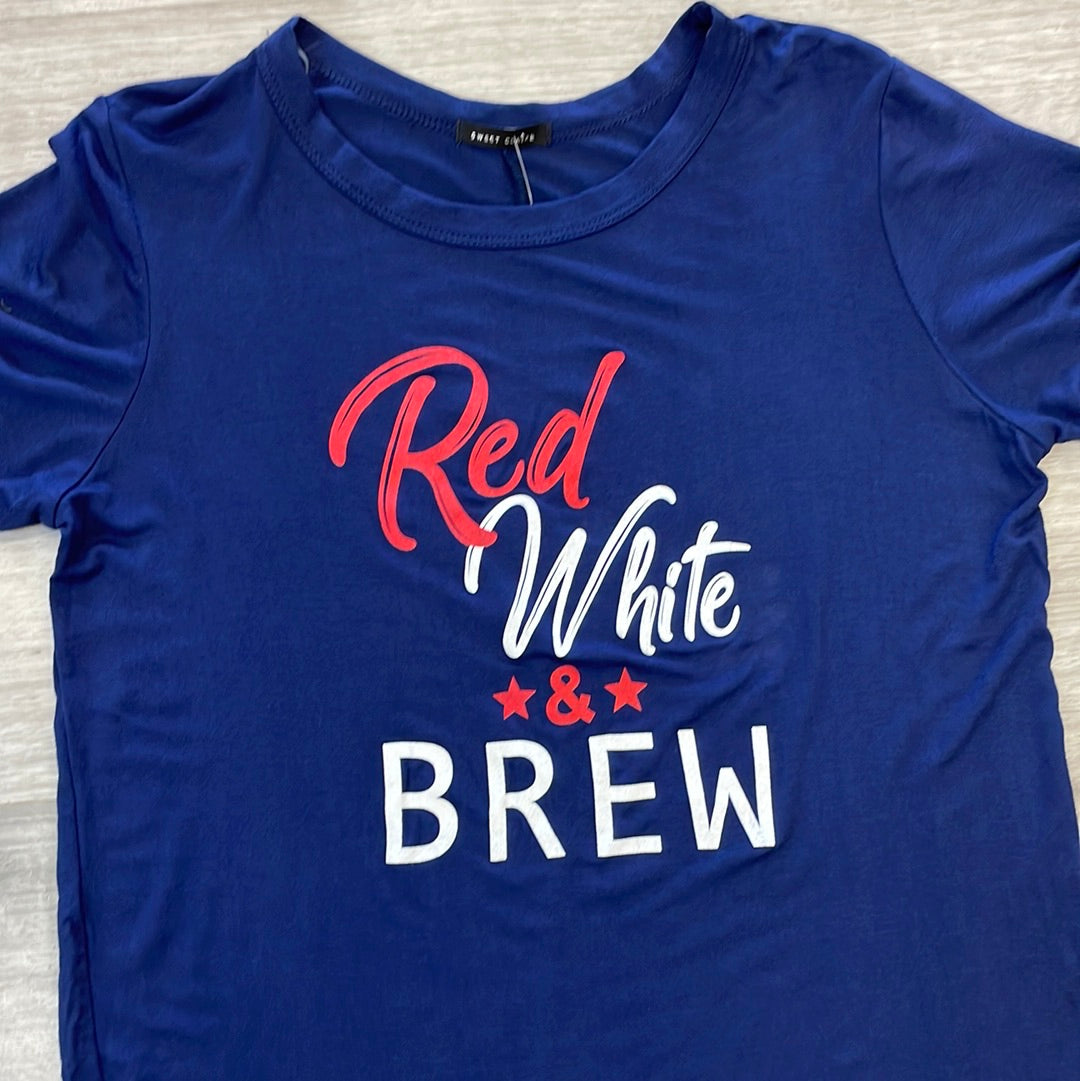 Sweet Claire Red, White & Brew Tee