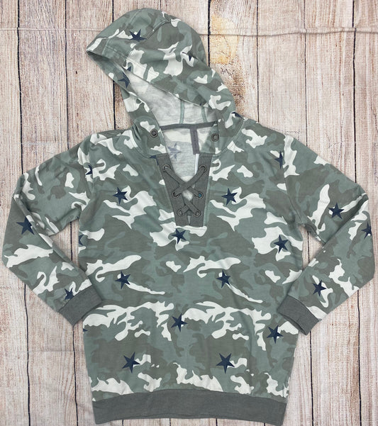 honeyme Criss Cross Camo Stars Hoodie
