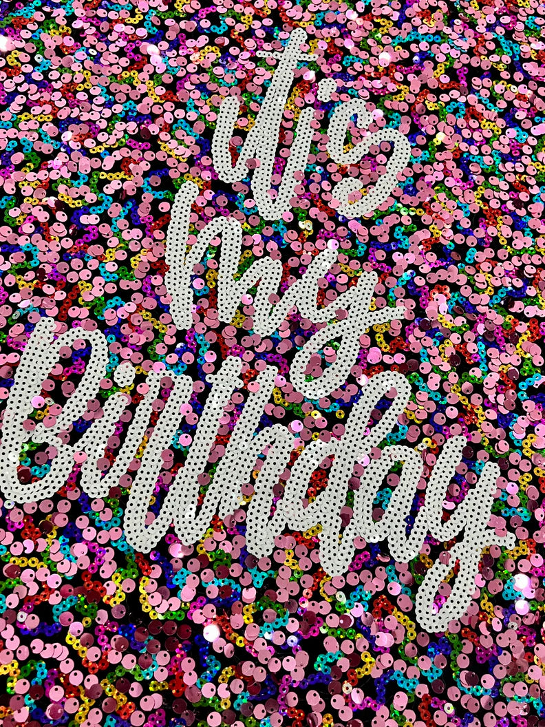 its my birthday sequin dress pink Birthday Showers Strapless Sequin Mini Dress