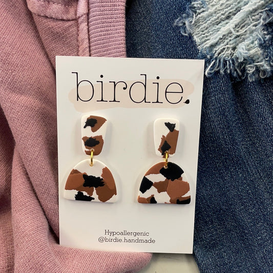 Birdie Cow Hut Earrings