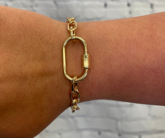 V.LU Style Carabiner Chain Link Bracelet