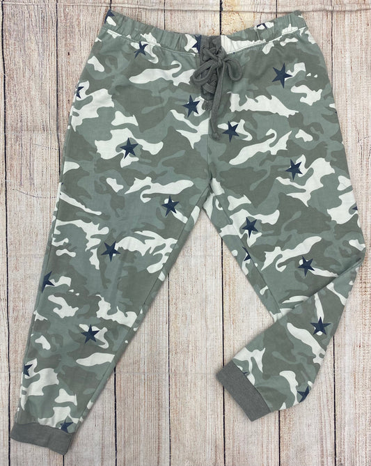 honeyme Criss Cross Camo Stars Joggers