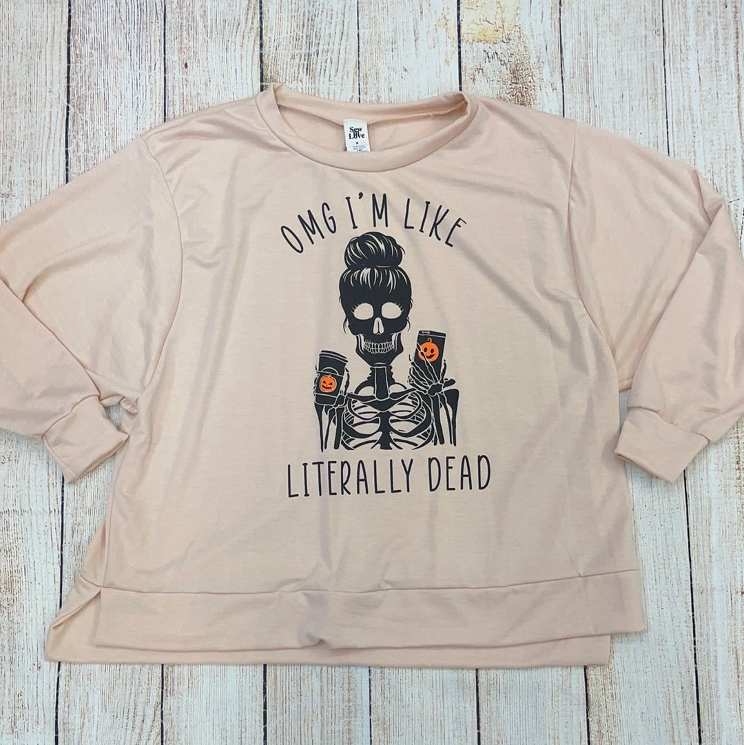 Sew In Love Literally Dead Pullover