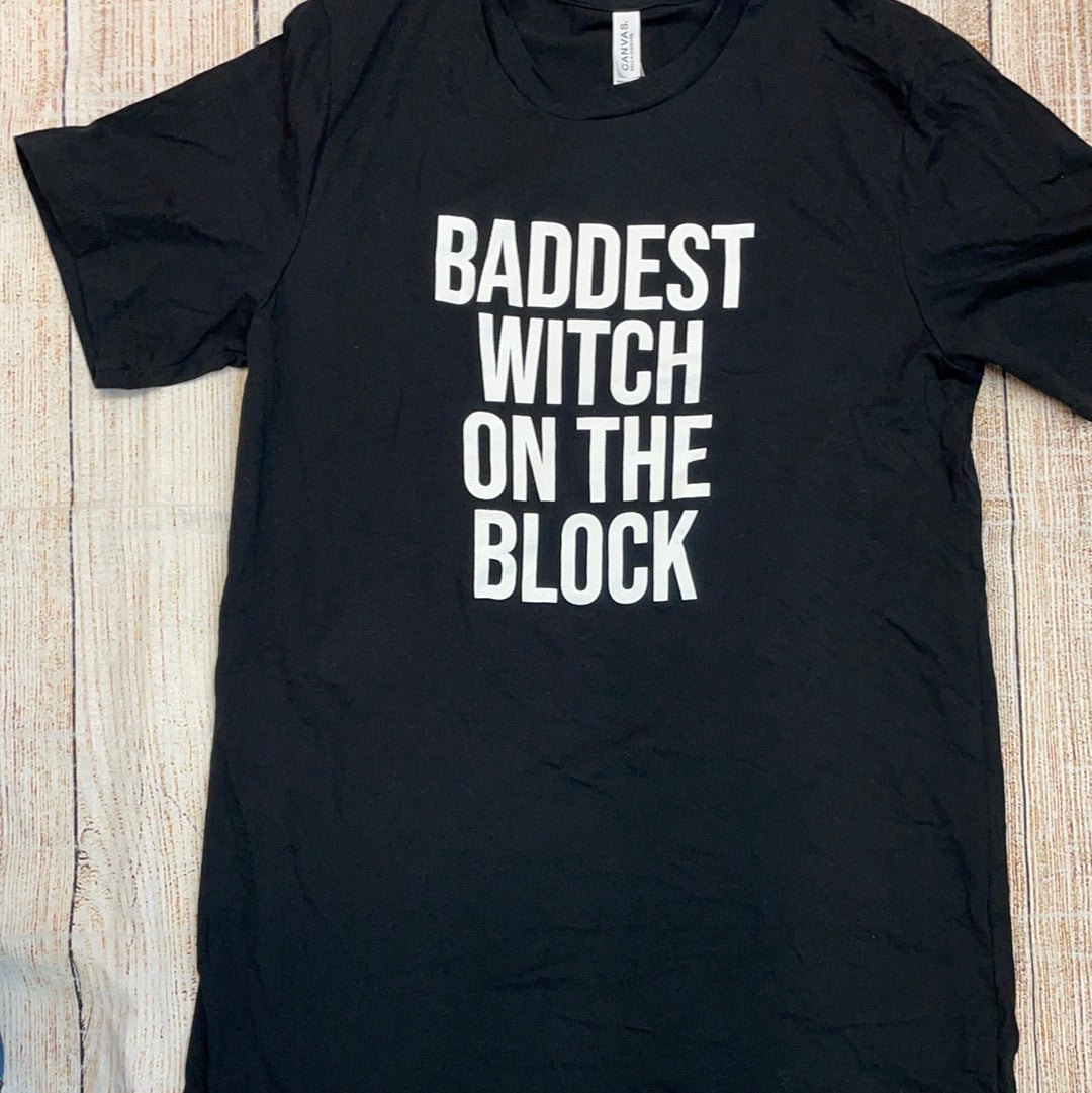 Bella Canvas Baddest Witch on The Block Shirt