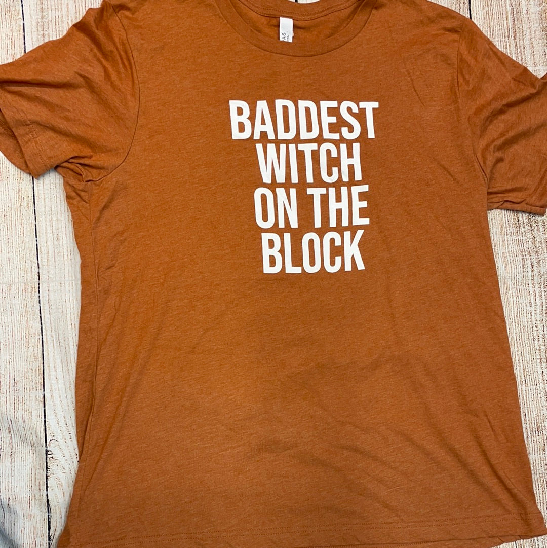 Bella Canvas Baddest Witch on The Block Shirt