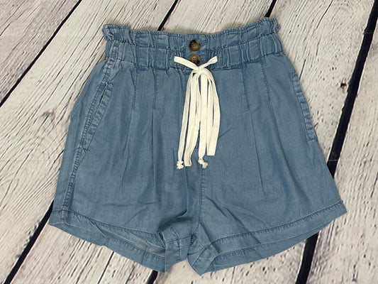 Zenana Paperbag Denim Shorts