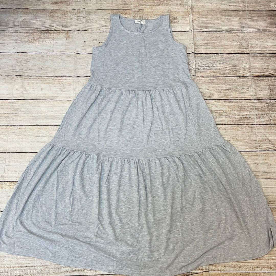 Zenana Sleeveless Tiered Midi Dress