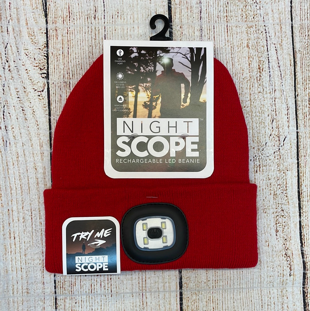 Night Scope Rechargeable Men's LED Beanie