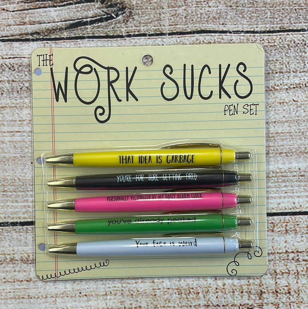 Work Sucks Pen Set