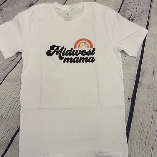 Bella Canvas Midwest Mama Rainbow Graphic Tee